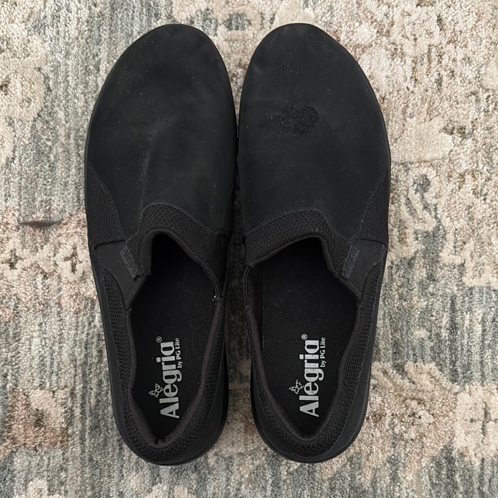 Alegria Black Loafers Slip-On Shoes Minimalist Design
